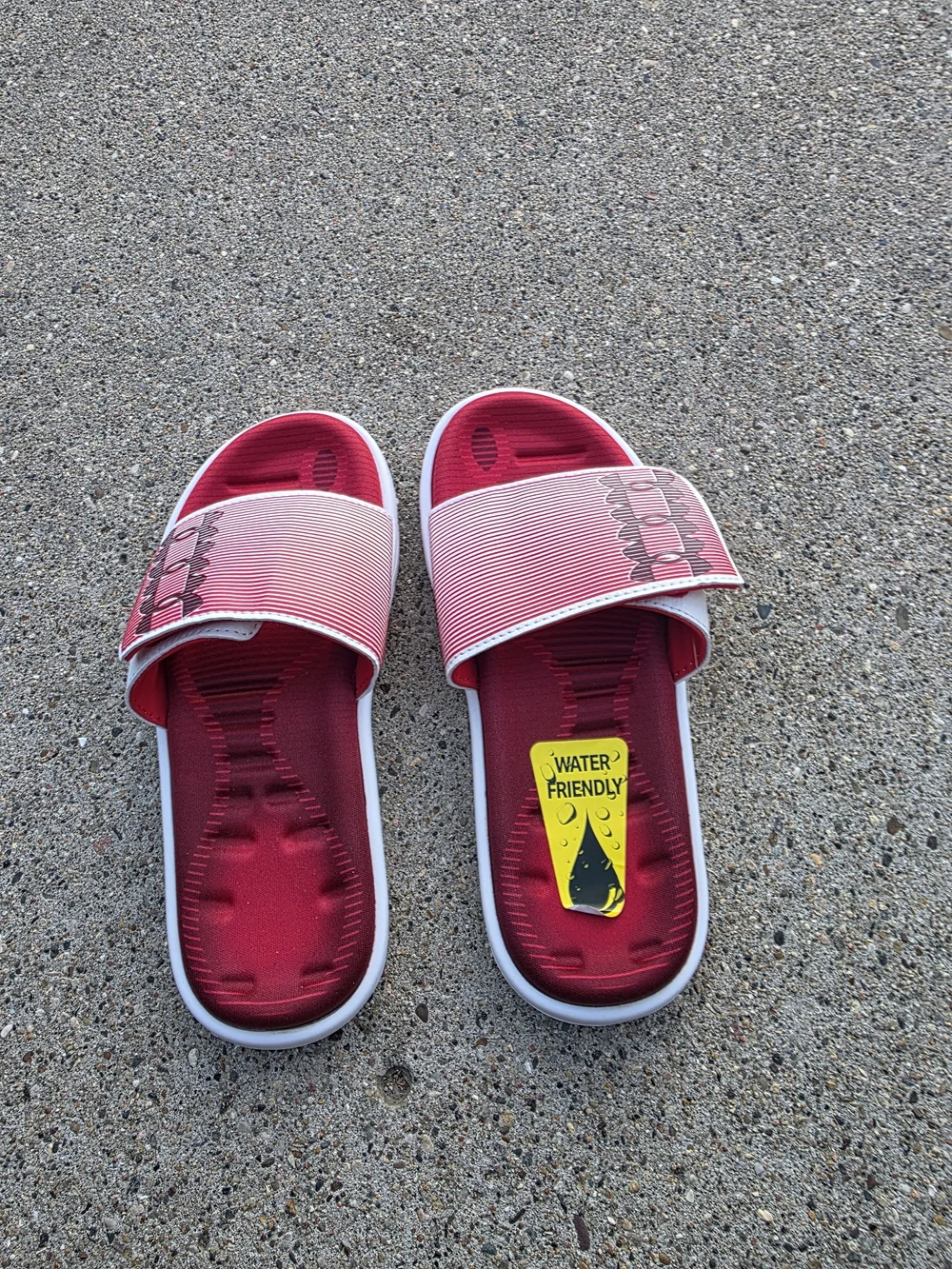 Under Armour Kids' Red Slide Sandals Comfortable Slip-On Youth Boys 4Y